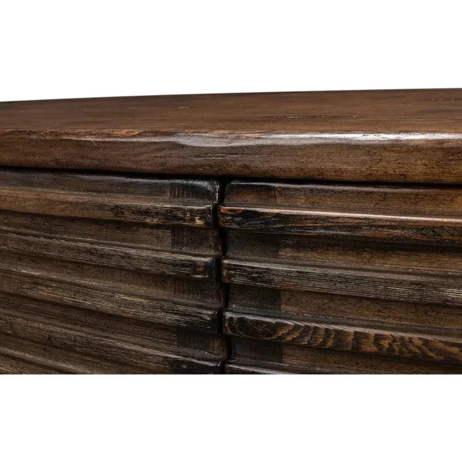 Ribbed Remington Small Sideboard - LOOMLAN - Sarreid - Sideboards