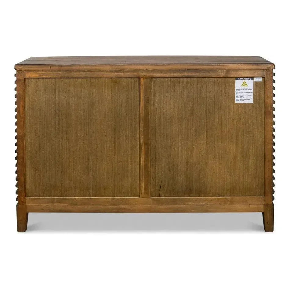 Ribbed Remington Small Sideboard - LOOMLAN - Sarreid - Sideboards