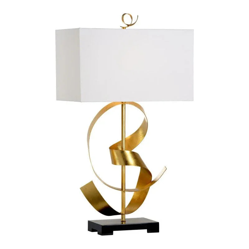 Ribbon Twirl Gold Spiral Design Table Lamp - LOOMLAN - Chelsea House - Table Lamps