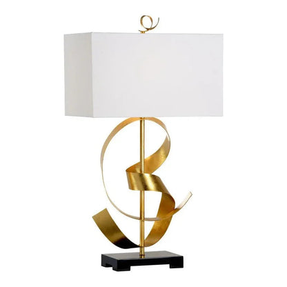 Ribbon Twirl Gold Spiral Design Table Lamp - LOOMLAN - Chelsea House - Table Lamps