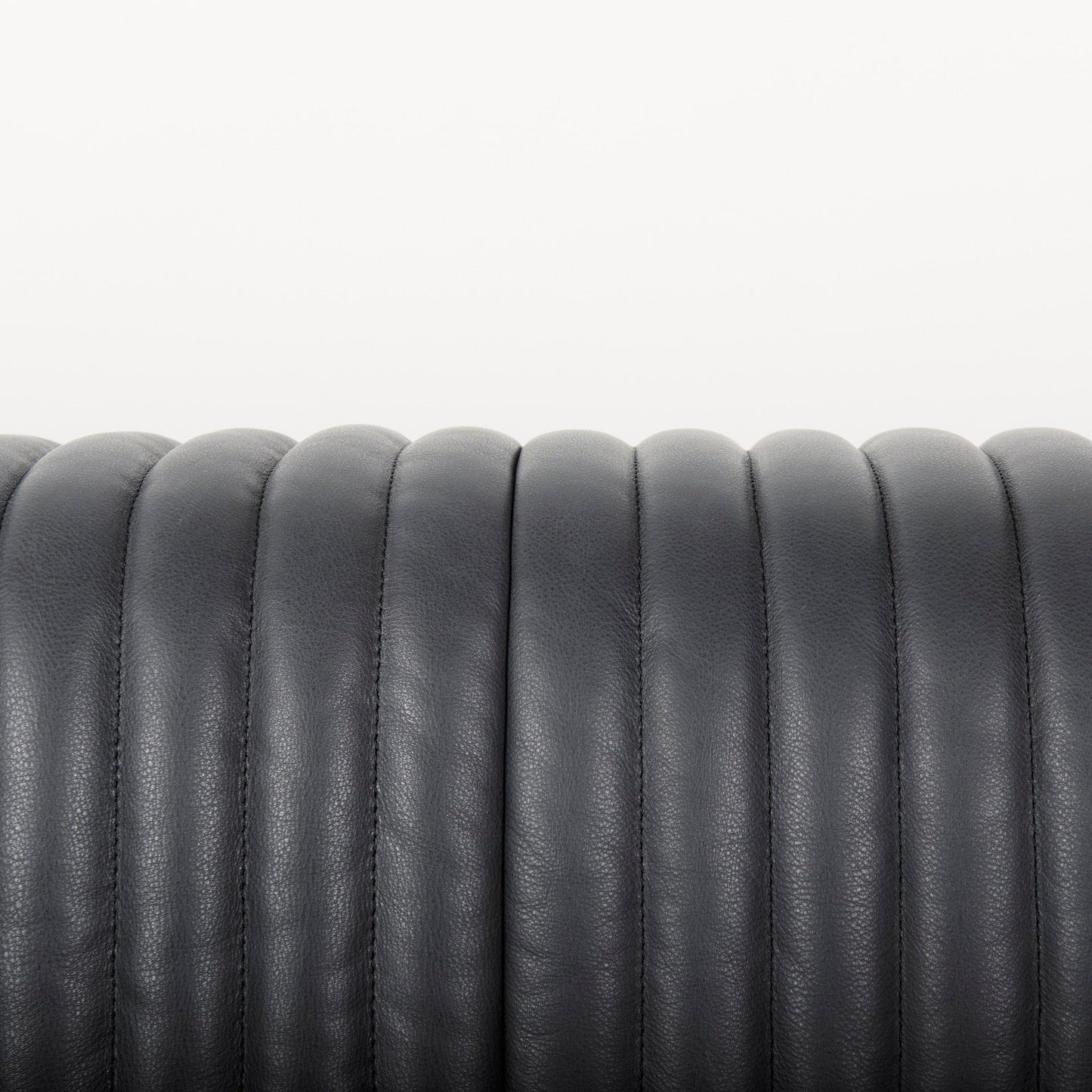 Ricciardo Black Leather Three Seater Sofa