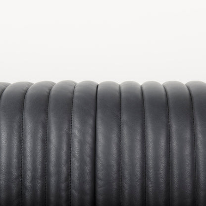 Ricciardo Black Leather Three Seater Sofa