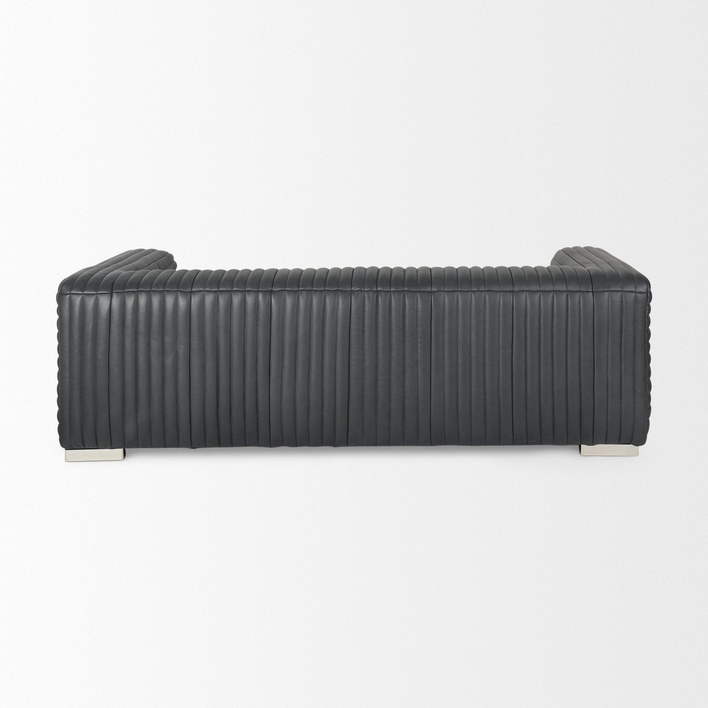 Ricciardo Black Leather Three Seater Sofa