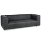 Ricciardo Black Leather Three Seater Sofa