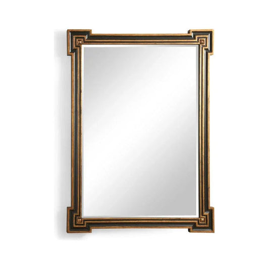 Richards Wood Framed Wall Mirror - Black/Gold - LOOMLAN - Chelsea House - Wall Mirrors