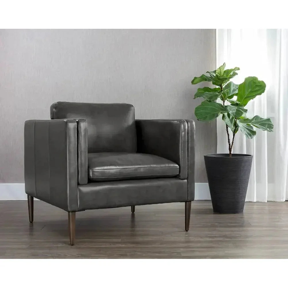 Richmond Leather Armchair-Lounge Chairs-SUNPAN-LOOMLAN