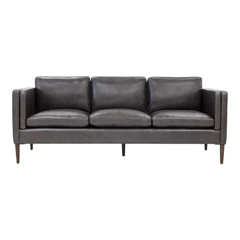 Richmond Sofa Brentwood Charcoal Leather - LOOMLAN - SUNPAN - Sofas & Loveseats