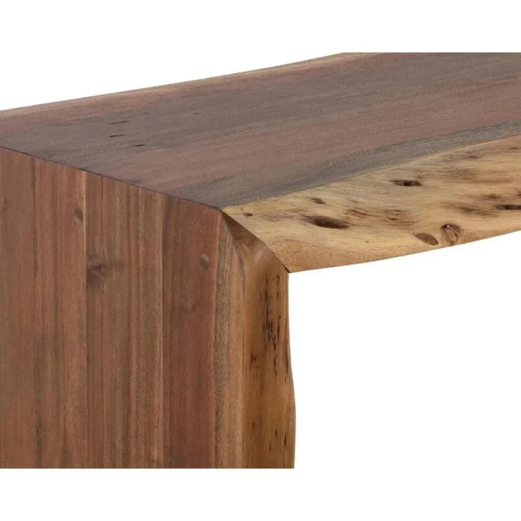 Ridge Waterfall Edge Wooden Backless Bench - LOOMLAN - SUNPAN - Bedroom Benches