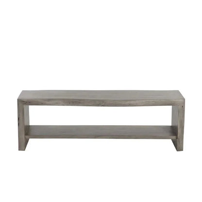Ridge Waterfall Edge Wooden Backless Bench - LOOMLAN - SUNPAN - Bedroom Benches