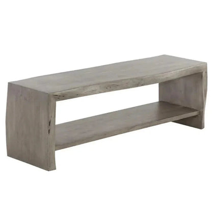 Ridge Waterfall Edge Wooden Backless Bench - LOOMLAN - SUNPAN - Bedroom Benches