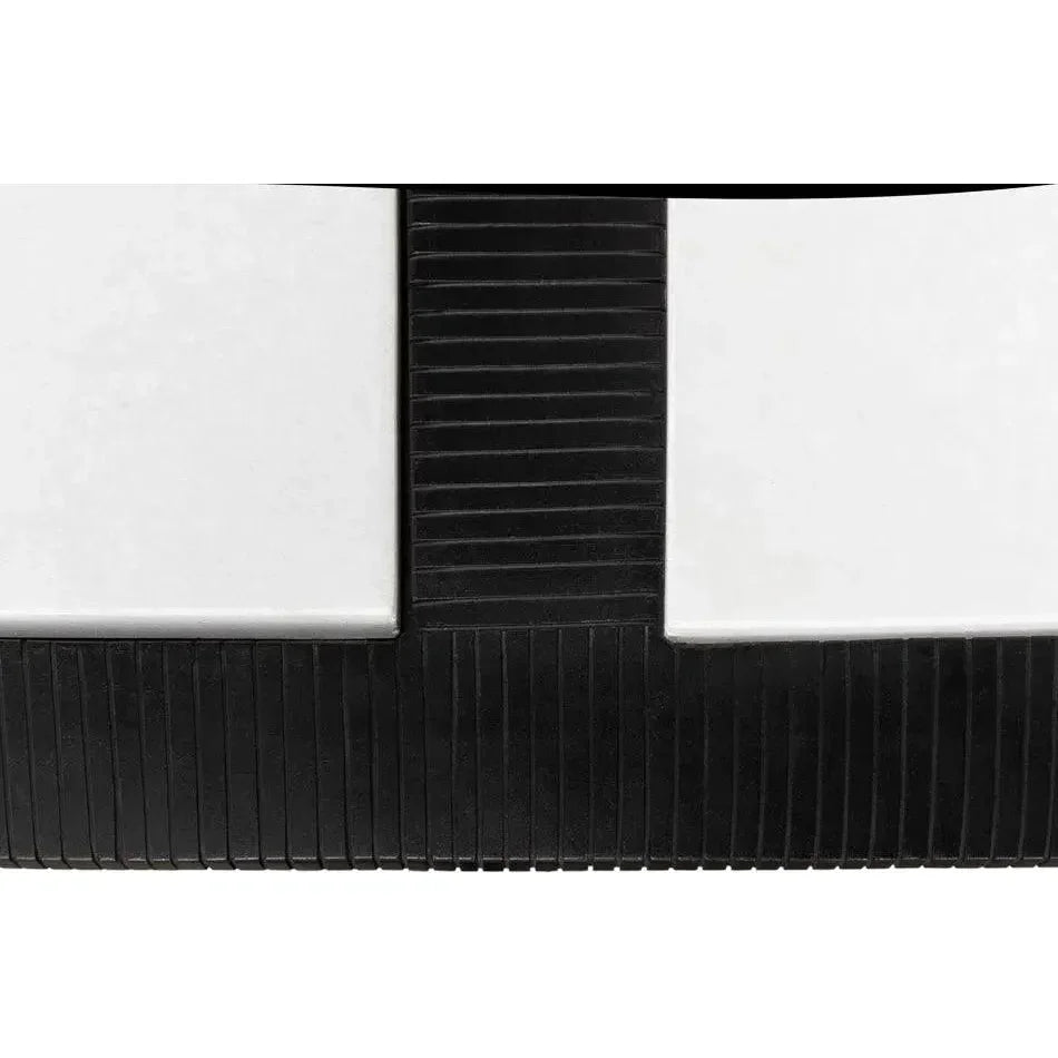 Ridged Iron Rectangular Coffee Table - LOOMLAN - Sarreid - Coffee Tables