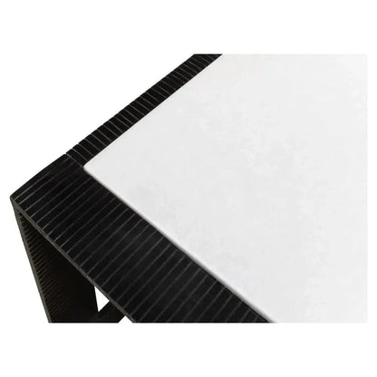 Ridged Iron Rectangular Coffee Table - LOOMLAN - Sarreid - Coffee Tables