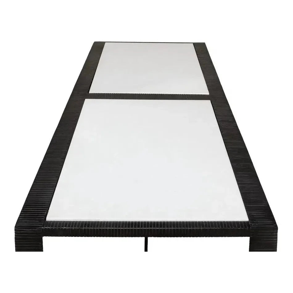 Ridged Iron Rectangular Coffee Table - LOOMLAN - Sarreid - Coffee Tables