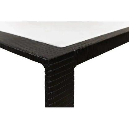 Ridged Iron Rectangular Coffee Table - LOOMLAN - Sarreid - Coffee Tables
