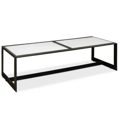 Ridged Iron Rectangular Coffee Table - LOOMLAN - Sarreid - Coffee Tables