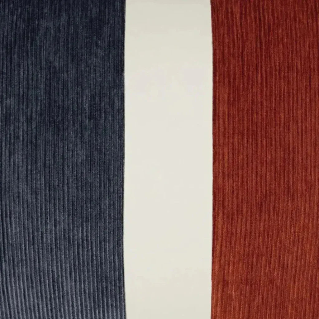 Ridges Band Color Block Slate Red Large Throw Pillow - LOOMLAN - D.V. Kap - Throw Pillows