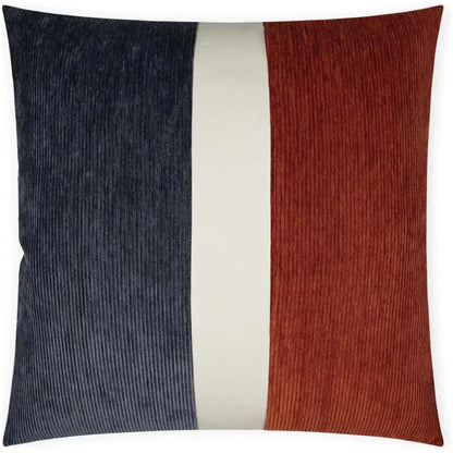 Ridges Band Color Block Slate Red Large Throw Pillow - LOOMLAN - D.V. Kap - Throw Pillows