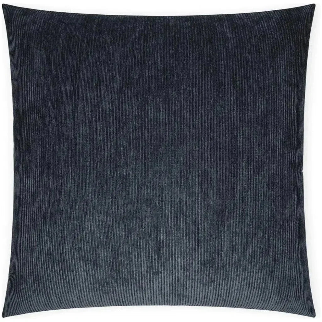 Ridges Cadet Stripes Textured Navy Large Throw Pillow - LOOMLAN - D.V. Kap - Throw Pillows