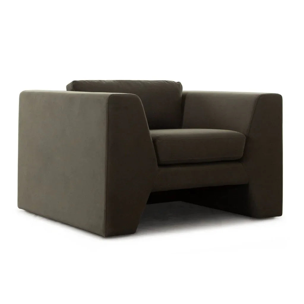 Rift Performance Velvet Arm Chair - LOOMLAN - Diamond Sofa - Club Chairs