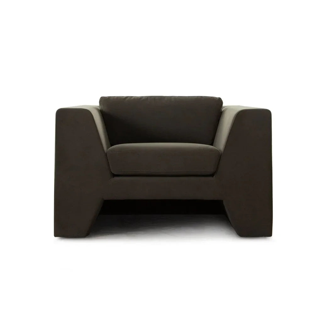 Rift Performance Velvet Arm Chair - LOOMLAN - Diamond Sofa - Club Chairs