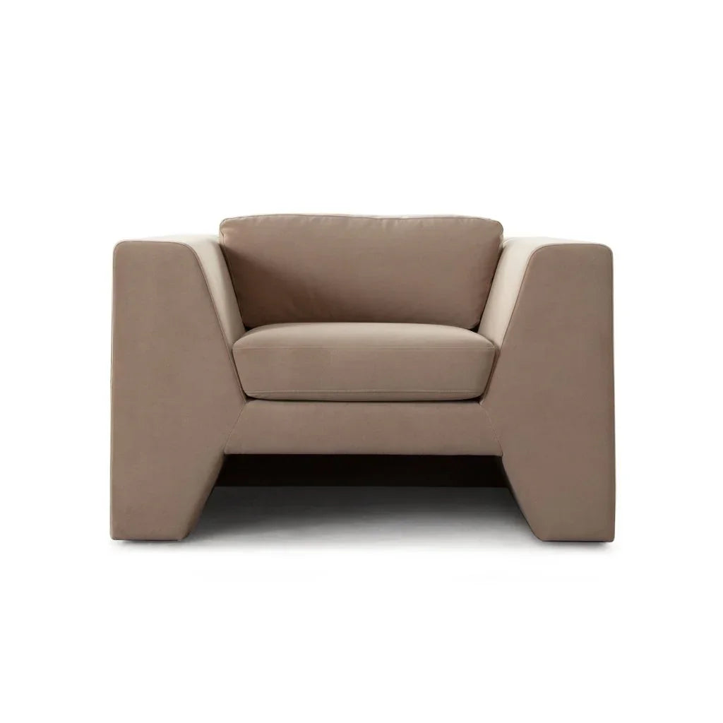 Rift Performance Velvet Arm Chair - LOOMLAN - Diamond Sofa - Club Chairs
