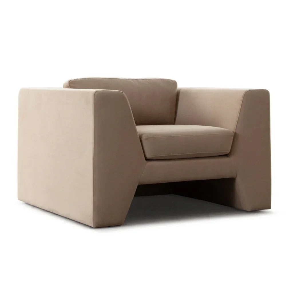Rift Performance Velvet Arm Chair - LOOMLAN - Diamond Sofa - Club Chairs