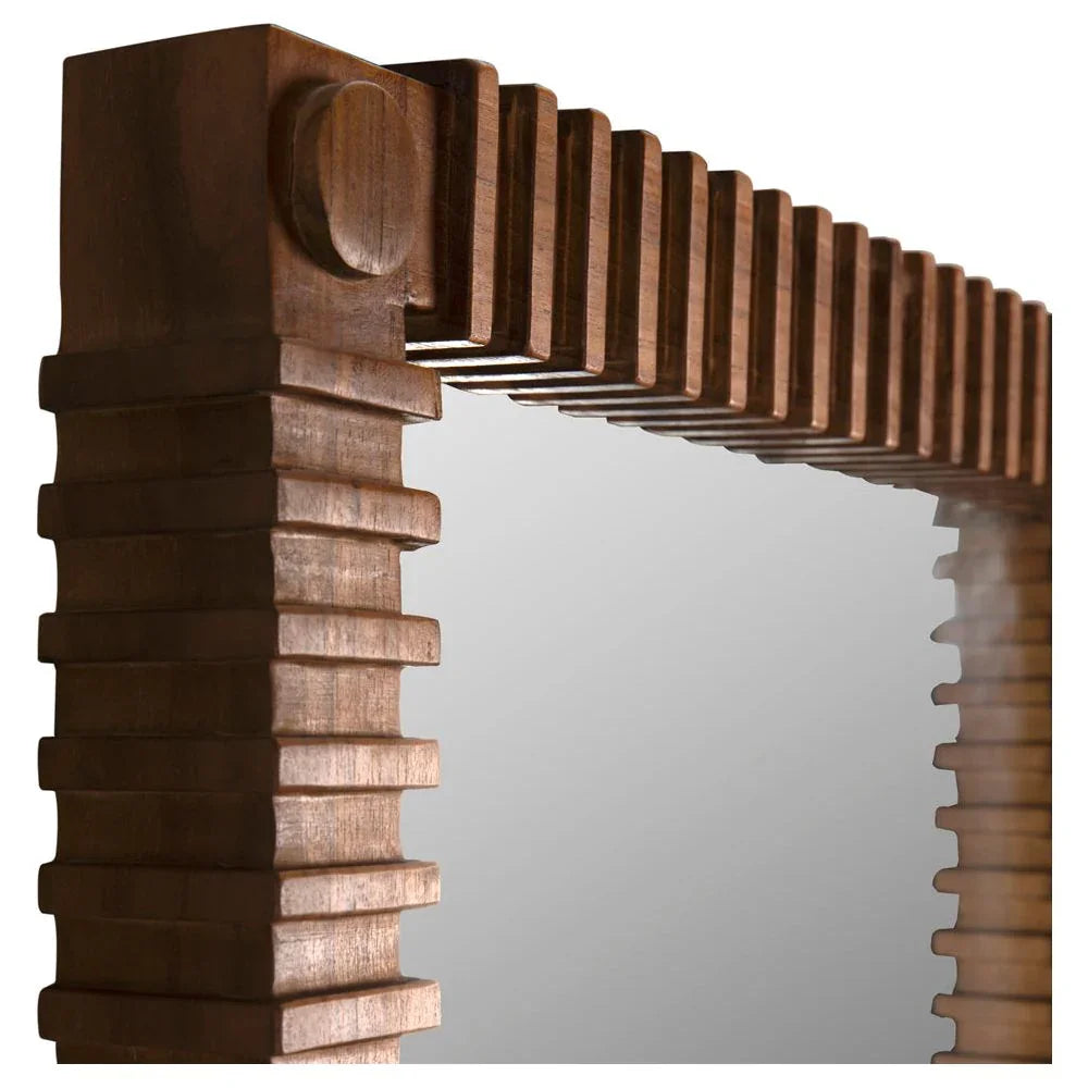 Rift Wooden Framed Wall Mirror