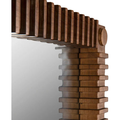 Rift Wooden Framed Wall Mirror