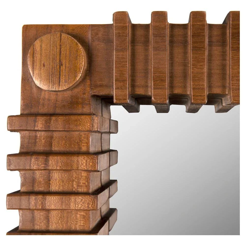Rift Wooden Framed Wall Mirror