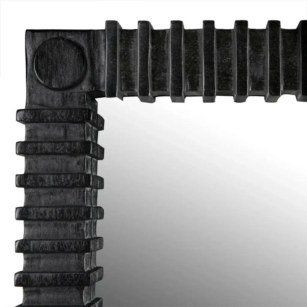 Rift Wooden Framed Wall Mirror