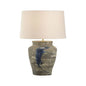 Riku Modern Japanese Artistry Indigo Glaze Table Lamp - LOOMLAN - Wildwood - Table Lamps