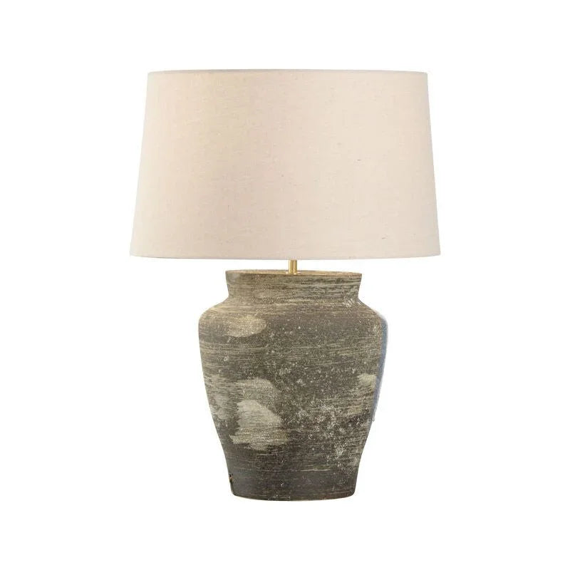 Riku Modern Japanese Artistry Indigo Glaze Table Lamp - LOOMLAN - Wildwood - Table Lamps