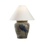 Riku Modern Japanese Artistry Indigo Glaze Table Lamp - LOOMLAN - Wildwood - Table Lamps