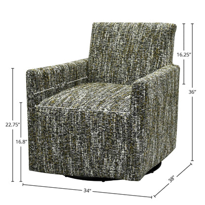 Riley Fabric Swivel Club Chair