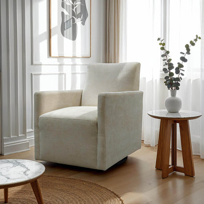Riley Fabric Swivel Club Chair