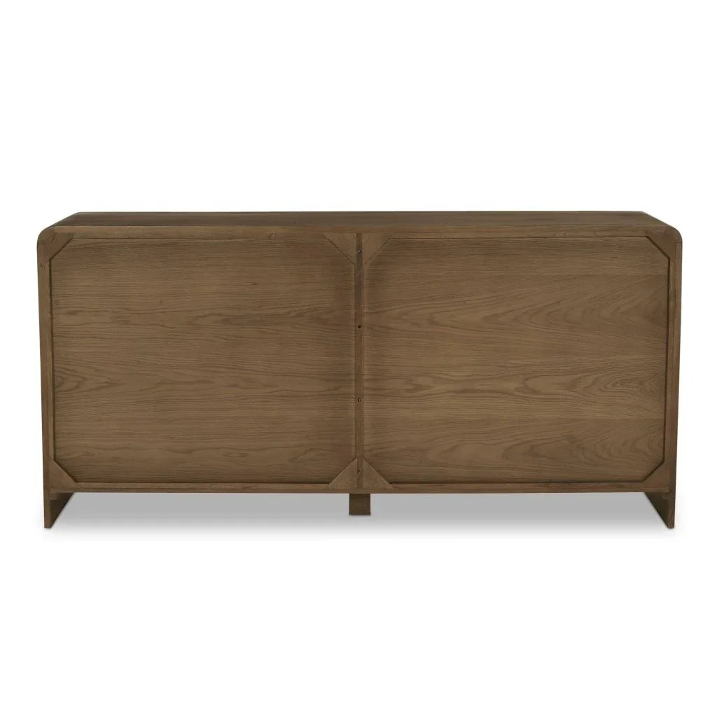 Riley Oak Waterfall Edge Seven Drawer Dresser - LOOMLAN - Moe's Home - Dressers