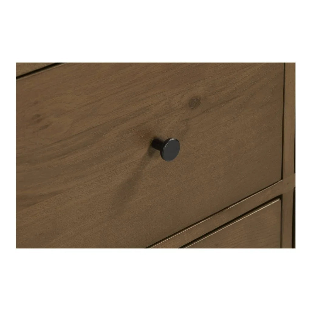 Riley Oak Waterfall Edge Seven Drawer Dresser - LOOMLAN - Moe's Home - Dressers