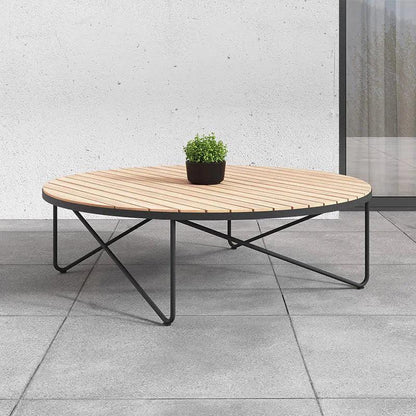 Rimini Coffee Table Teak Wood & Aluminum-Outdoor Coffee Tables-SUNPAN-LOOMLAN