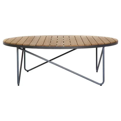 Rimini Coffee Table Teak Wood & Aluminum-Outdoor Coffee Tables-SUNPAN-LOOMLAN