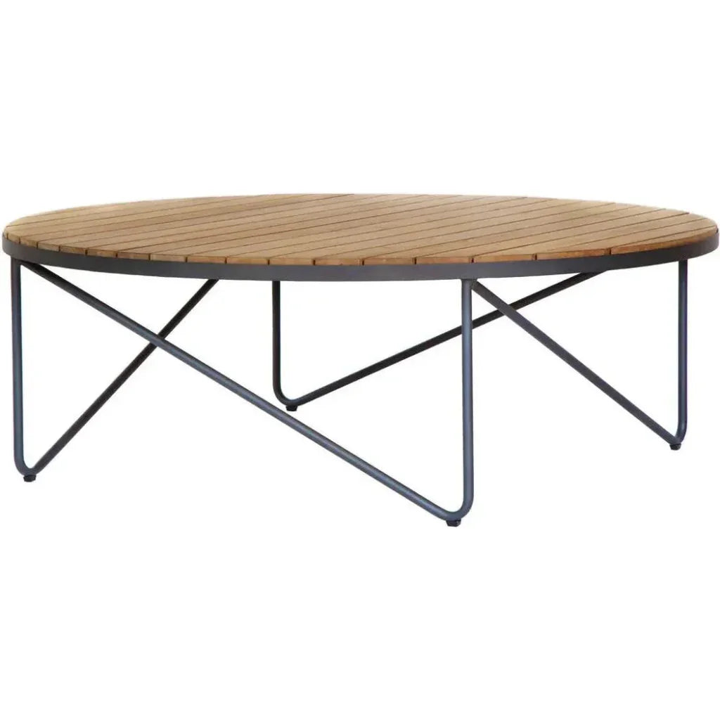Rimini Coffee Table Teak Wood & Aluminum-Outdoor Coffee Tables-SUNPAN-LOOMLAN