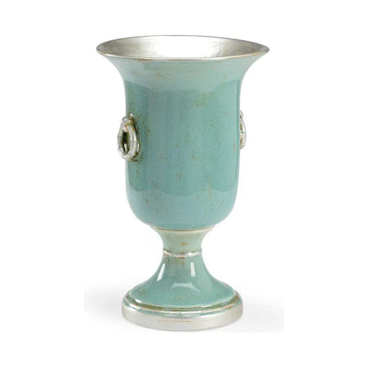 Ring Antique Mint Green Porcelain Vase - LOOMLAN - Chelsea House - Vases & Jars