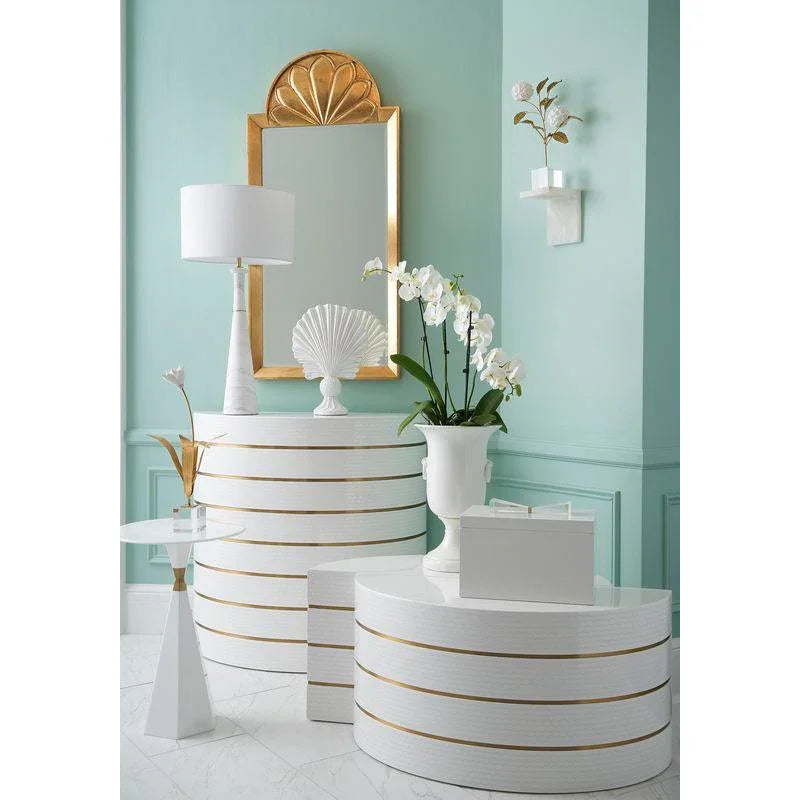 Ring Off - White Glazed Porcelain Vase - LOOMLAN - Chelsea House - Vases & Jars