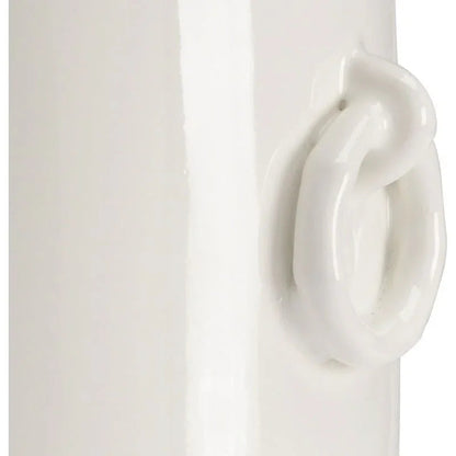 Ring Off - White Glazed Porcelain Vase - LOOMLAN - Chelsea House - Vases & Jars