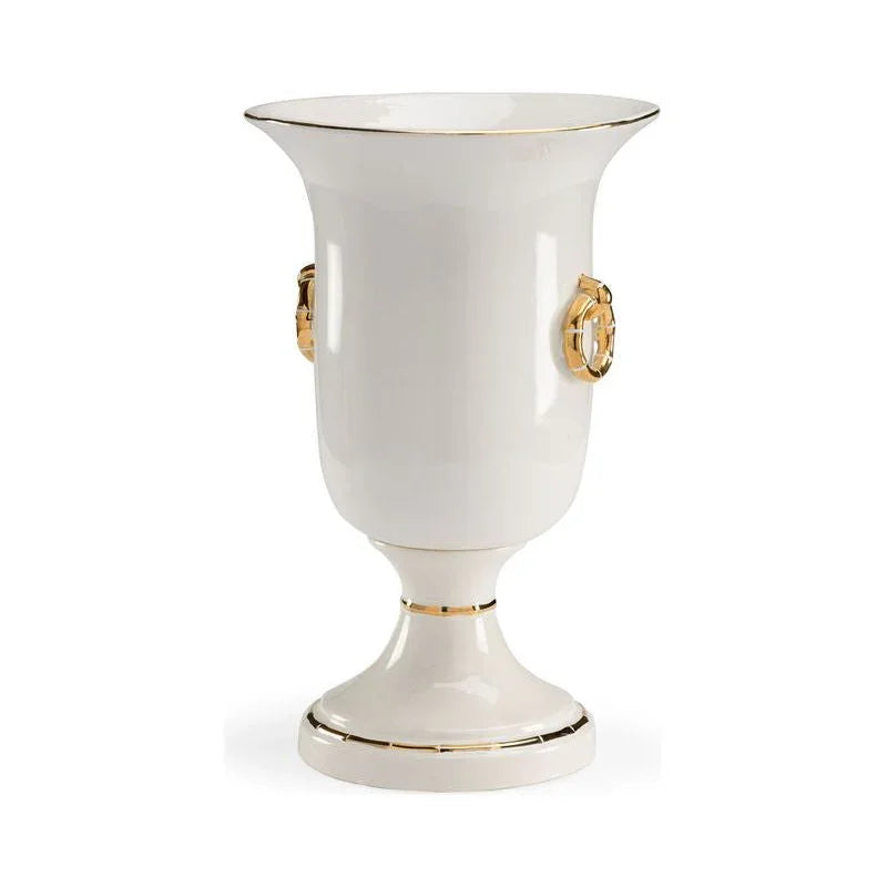 Ring Off - White Glazed Porcelain Vase - LOOMLAN - Chelsea House - Vases & Jars