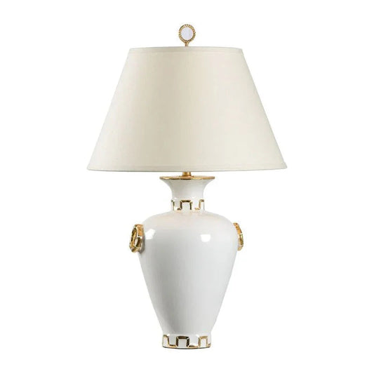 Ring White Ceramic Made Vase Table Lamp - LOOMLAN - Chelsea House - Table Lamps
