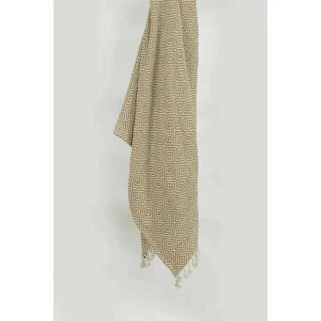 Rio Diamond Pattern Cotton Throw Blanket - LOOMLAN - LOOMLAN - Throw Blankets