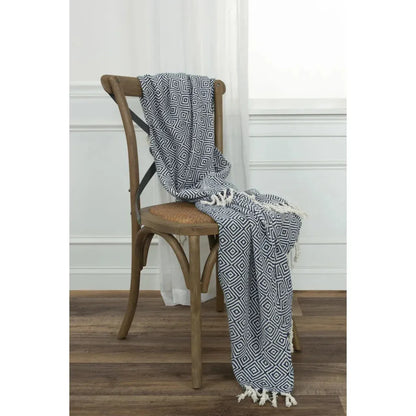Rio Diamond Pattern Cotton Throw Blanket - LOOMLAN - LOOMLAN - Throw Blankets