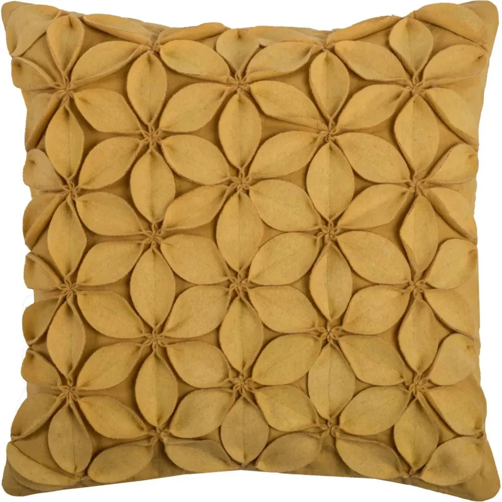 Riona Textured Floral Throw Pillow For Couch - LOOMLAN - LOOMLAN - Throw Pillows