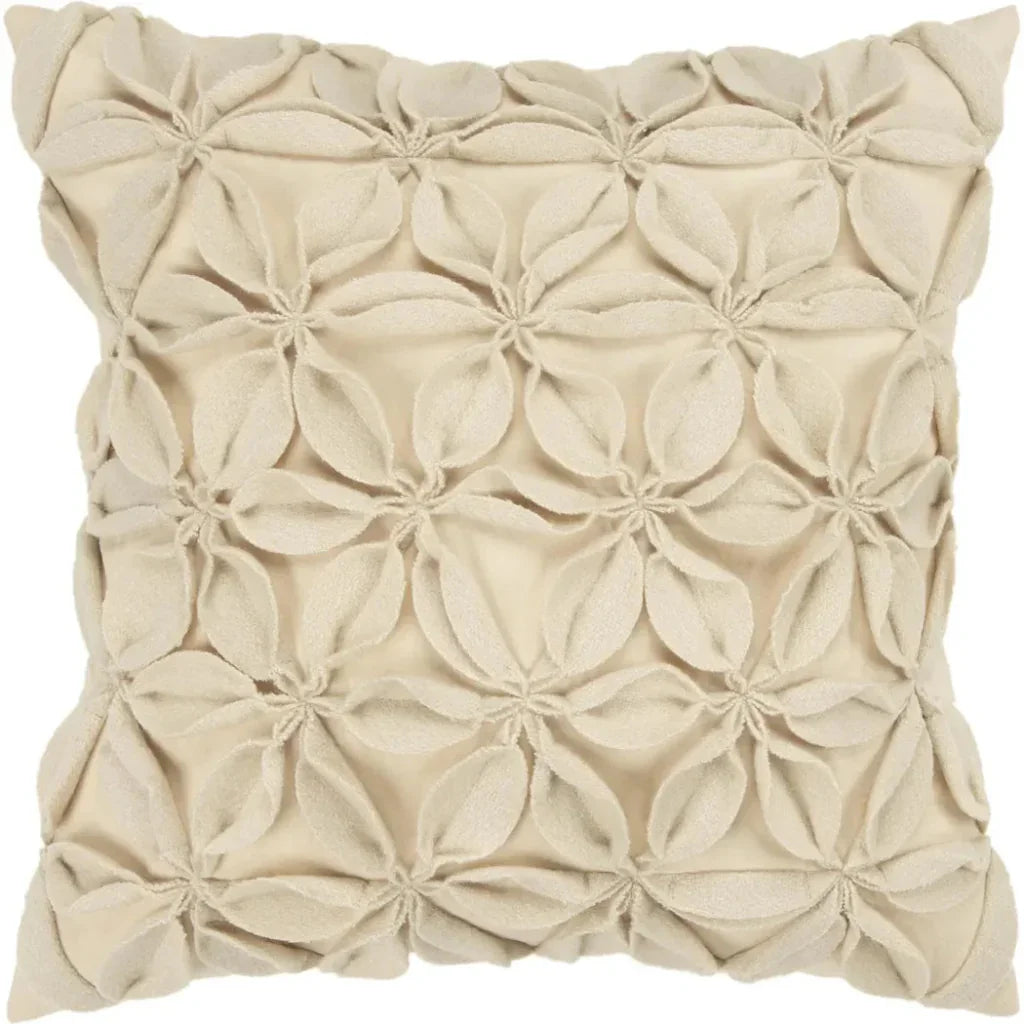 Riona Textured Floral Throw Pillow For Couch - LOOMLAN - LOOMLAN - Throw Pillows