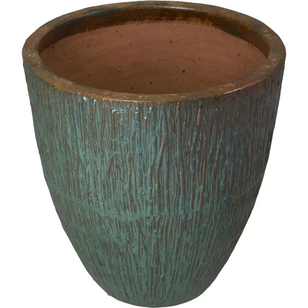 Ripple Round Ceramic Planter - LOOMLAN - Emissary - Planters